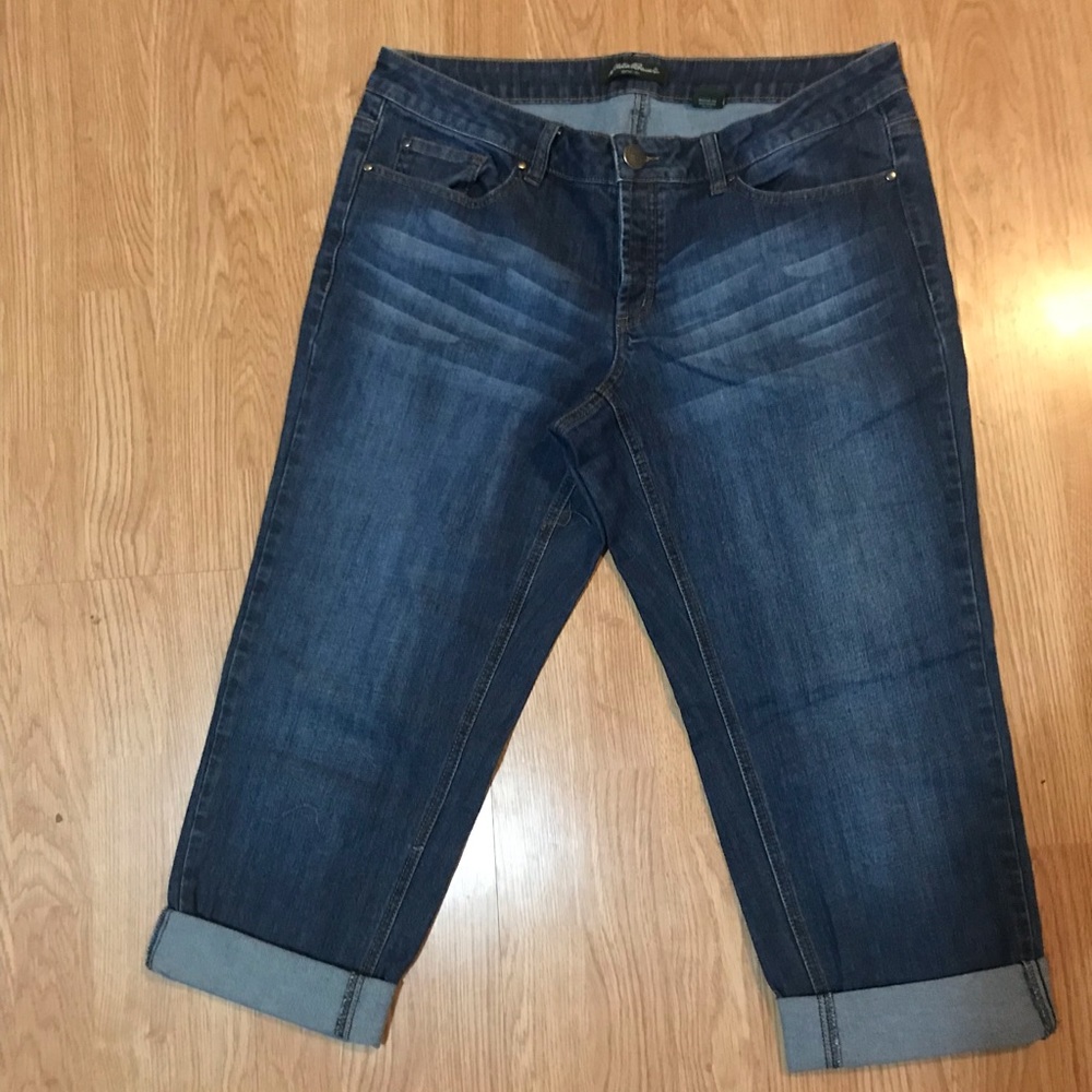 Eddie Bauer Buttonfly Cropped Jeans